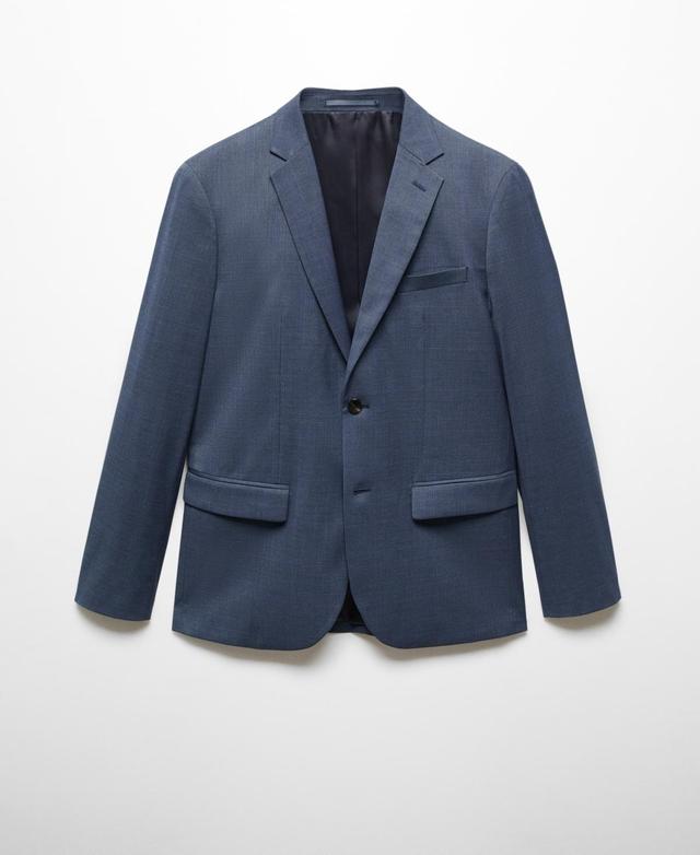 MANGO MAN - Super slim-fit suit blazer in stretch fabric indigo blueMen Product Image