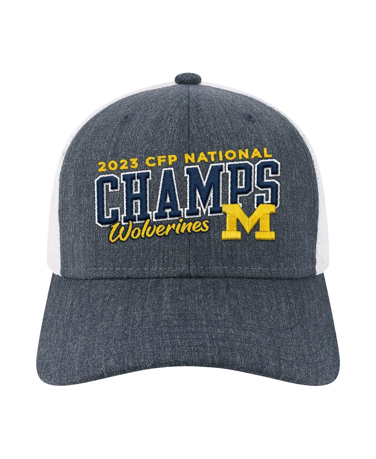 Mens Legacy Athletic Navy Michigan Wolverines College Football Playoff 2023 National Champions Mid-Pro Trucker Adjustable Hat Product Image