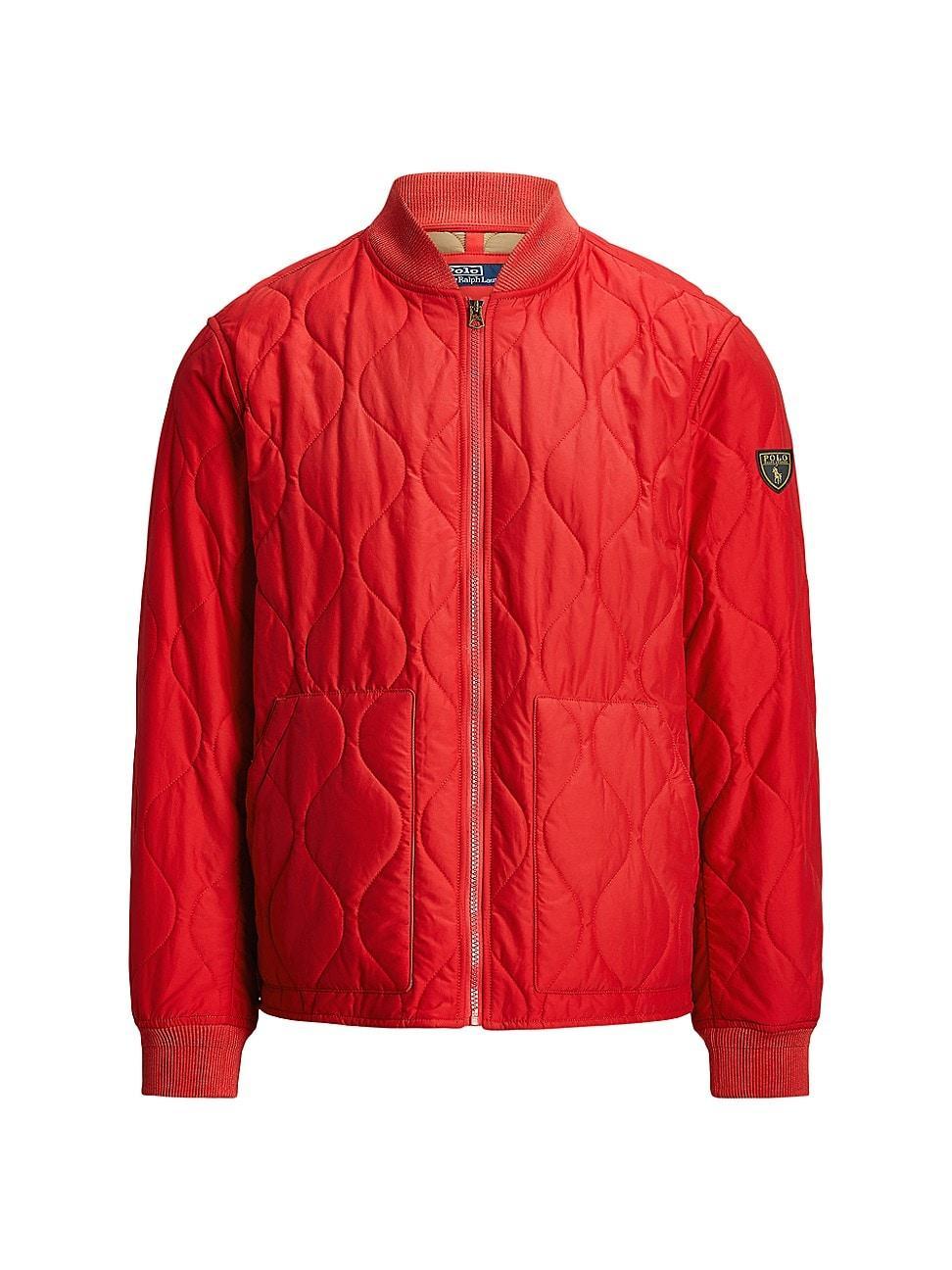 Mens Quilted Bomber Jacket Product Image