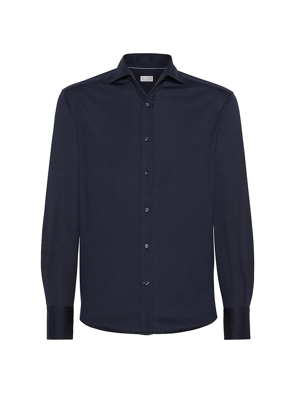 Mens Silk and Cotton Lightweight Jersey Shirt Product Image