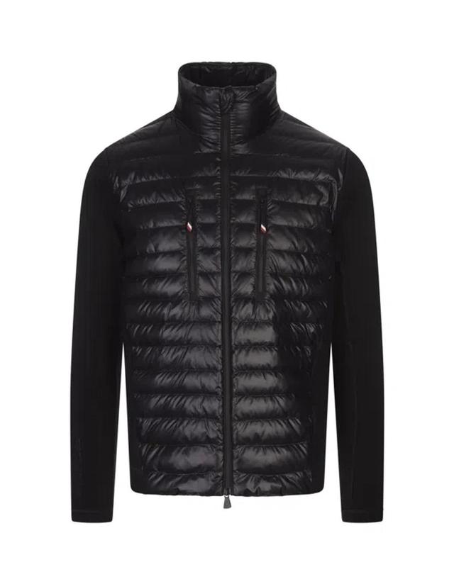 Black Zip-up Padded Sweatshirt Product Image