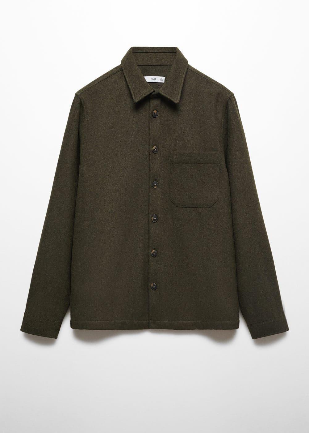 MANGO MAN - Regular-fit overshirt with pocket khakiMen Product Image