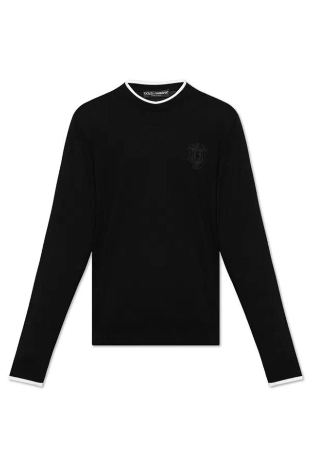 Sweater With Logo In Black Product Image