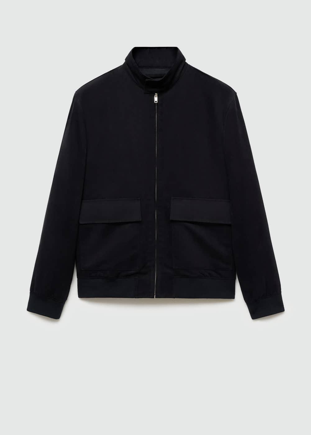 Mango Mens Zipper Detail Suede-Effect Jacket Product Image