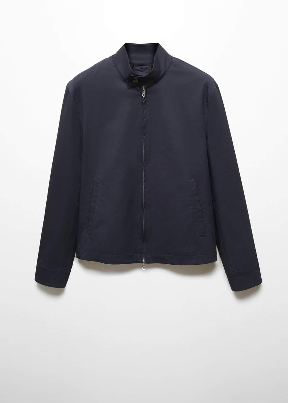 MANGO MAN - Zipper cotton jacket dark navyMen Product Image