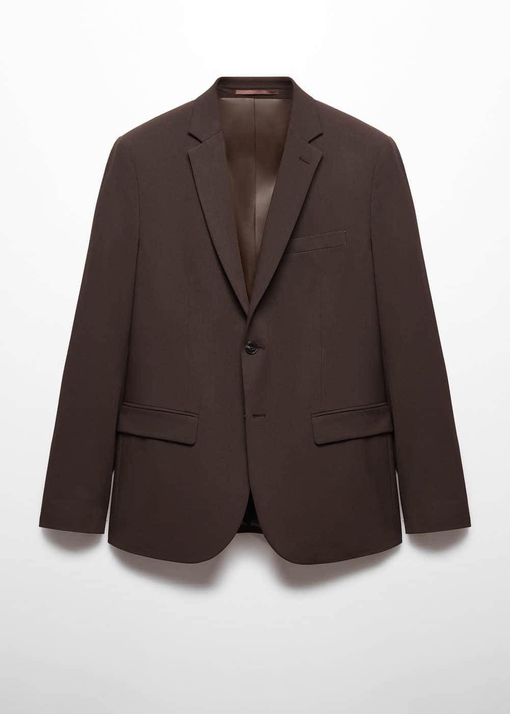 Stretch fabric slim-fit suit blazer - Men | MANGO USA Product Image