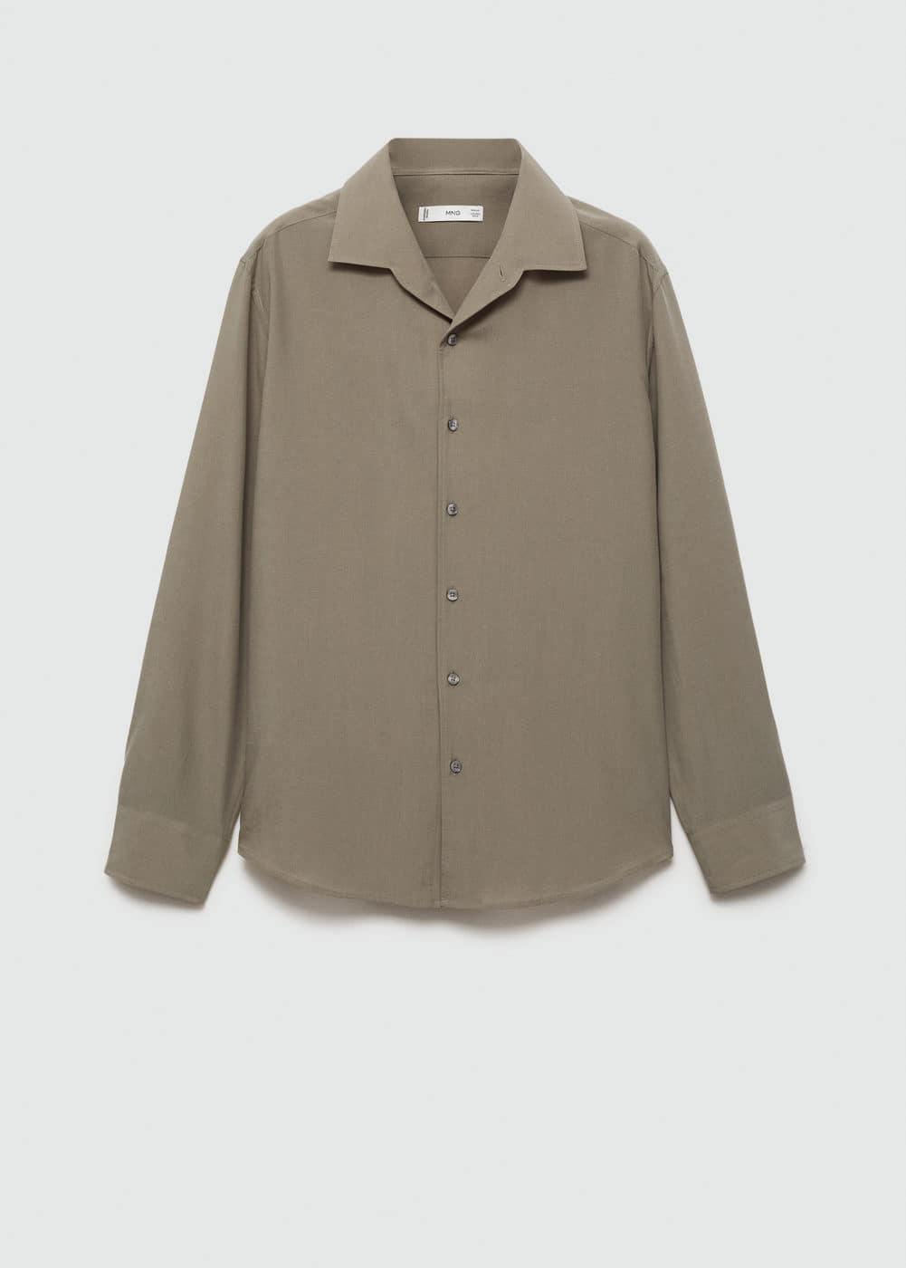 Mango Mens Linen Shirt Product Image