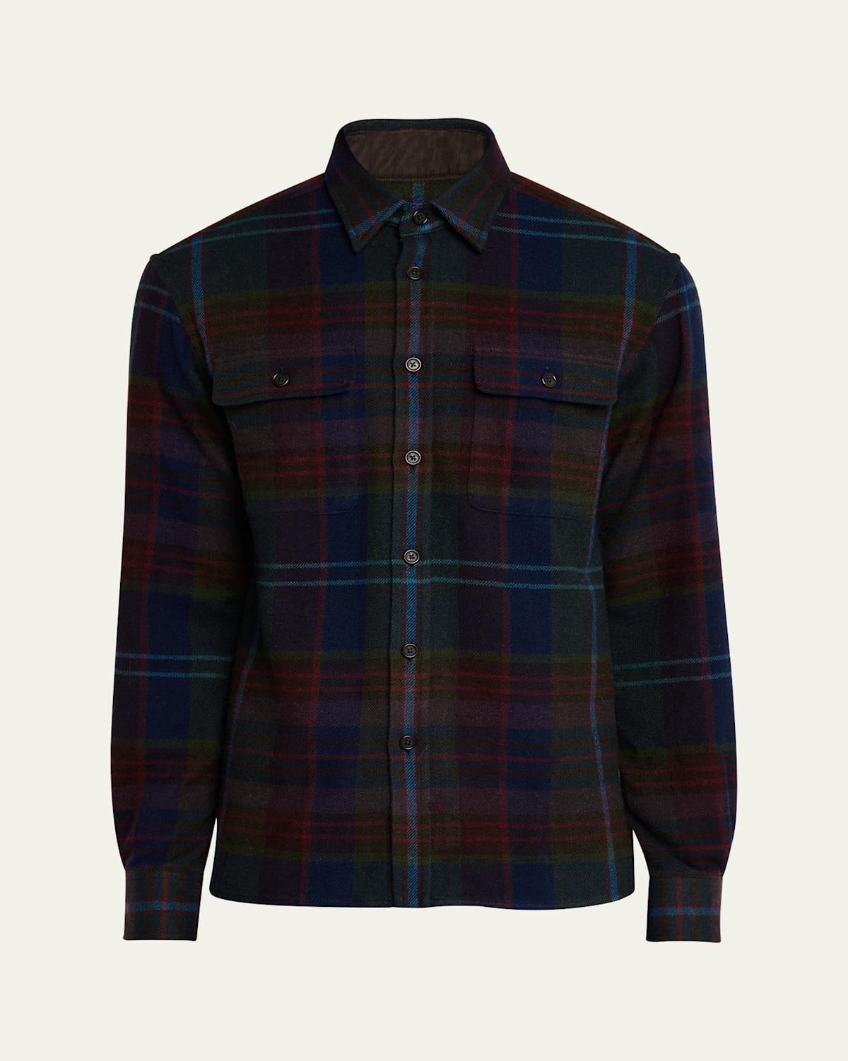 Mens Bradley Plaid Wool Twill Shirt Product Image