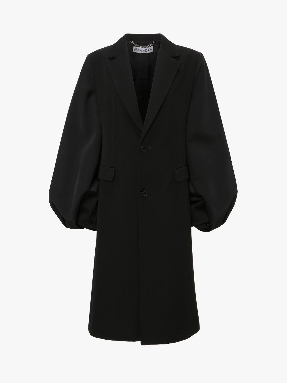 BALLOON SLEEVE LONG COAT in black | JW Anderson US  Product Image