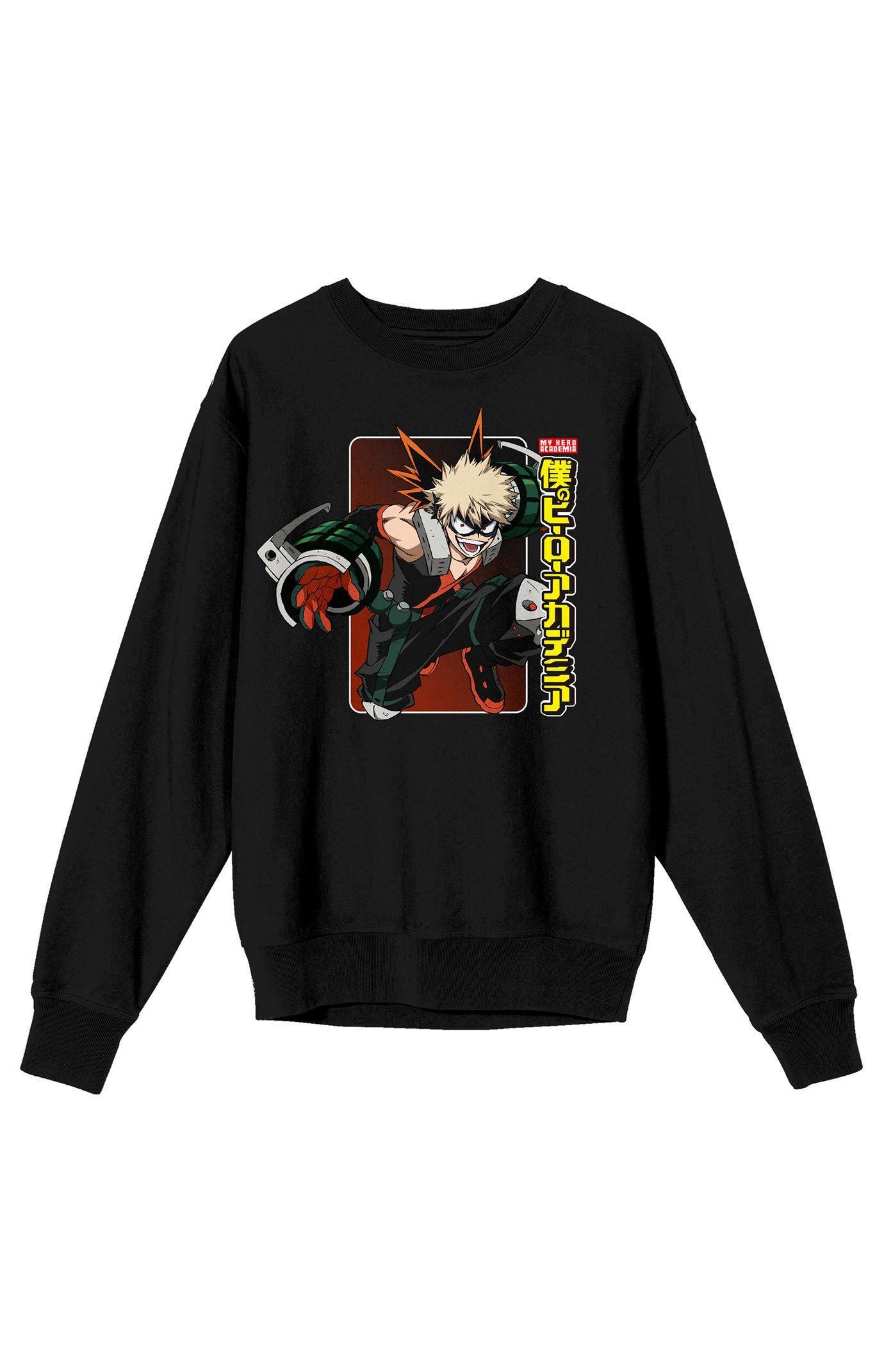 Men's My Hero Academia Bakugo Crew Neck Sweatshirt Product Image