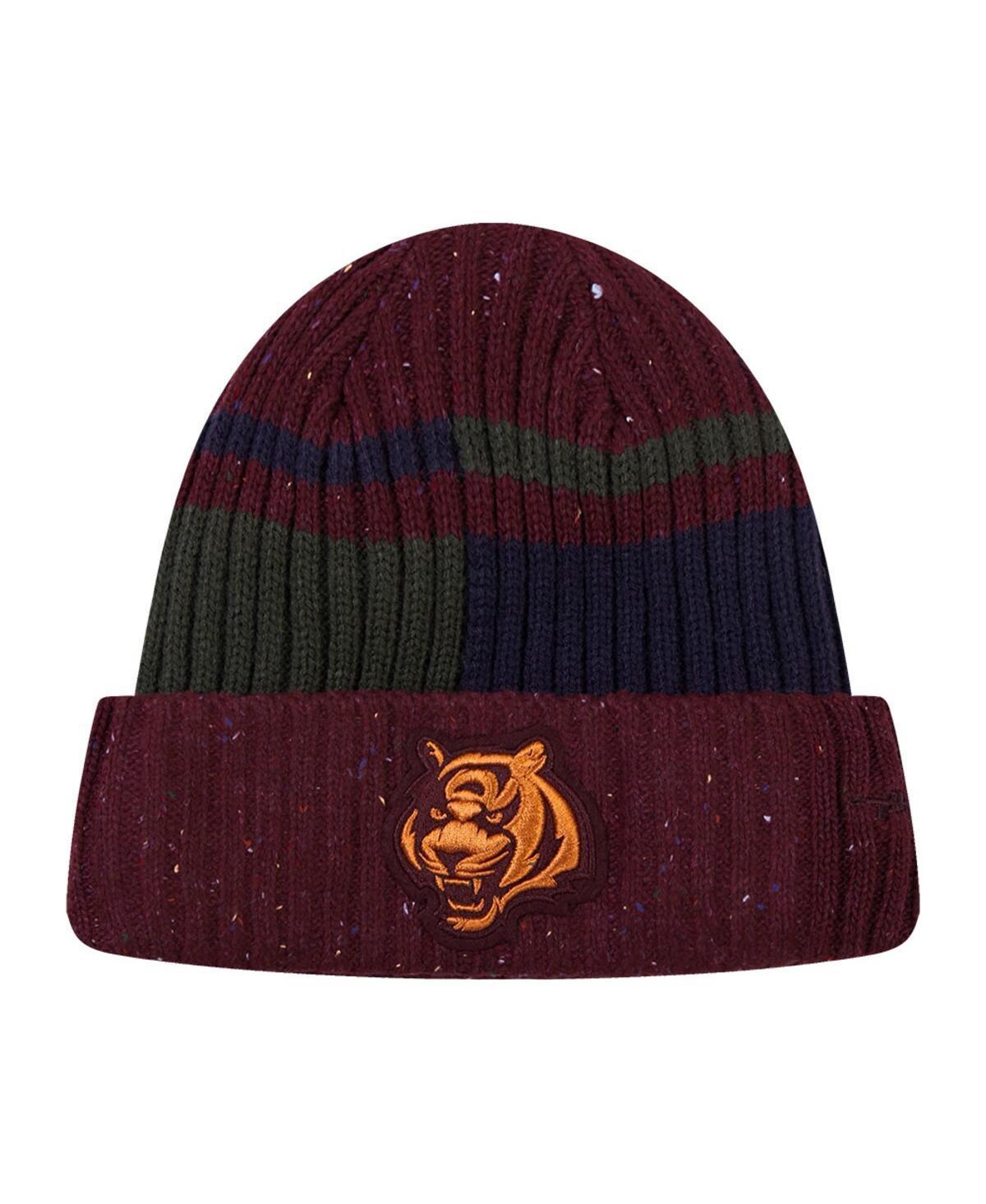 Mens Pro Standard Burgundy Cincinnati Bengals Speckled Cuffed Knit Hat Product Image