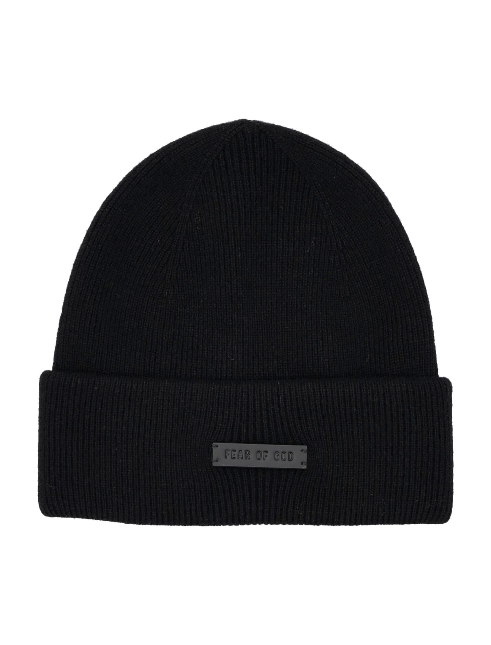 Cashmere Beanie In Black Product Image