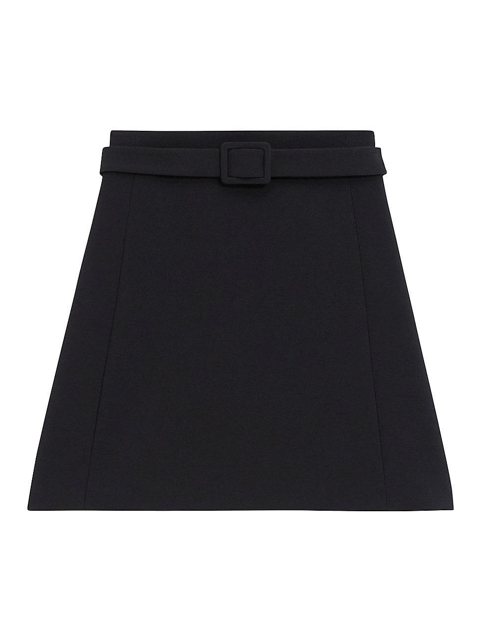 Tailored Crepe A-Line Mini Skirt Product Image