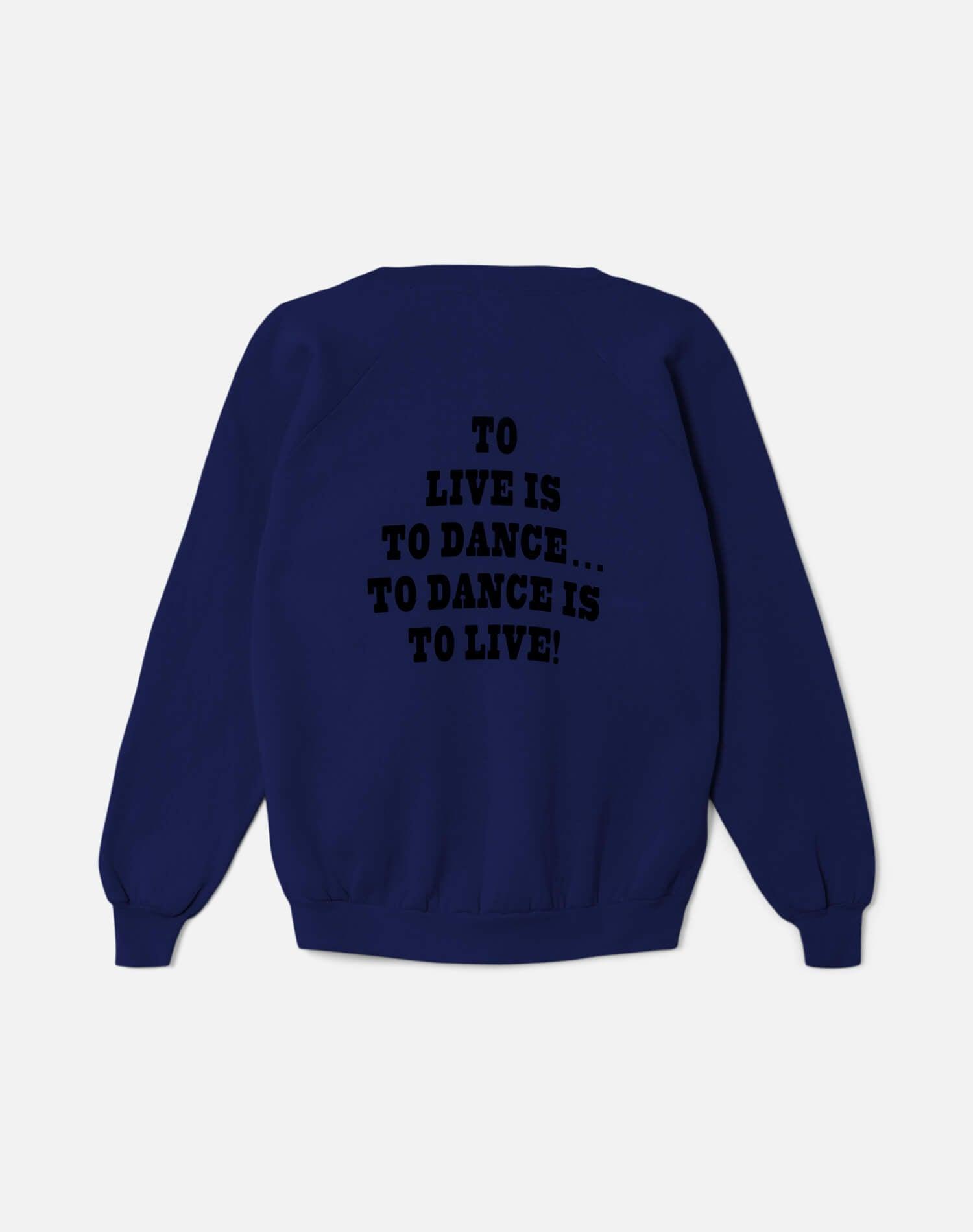 Upcycled "Snoopy Dancing" Sweatshirt in Navy - 11229740 Female Product Image