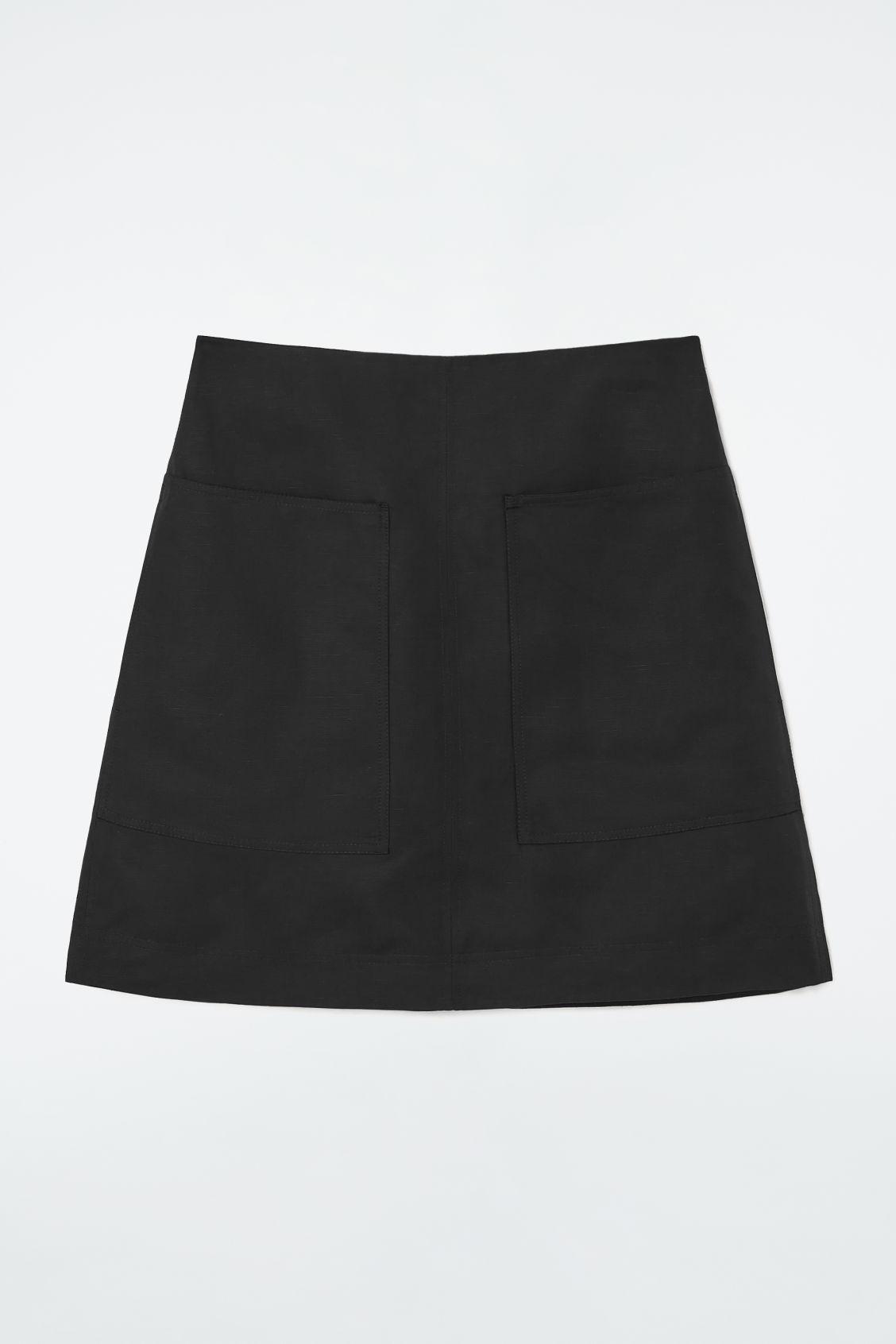 A-LINE LINEN MINI SKIRT Product Image