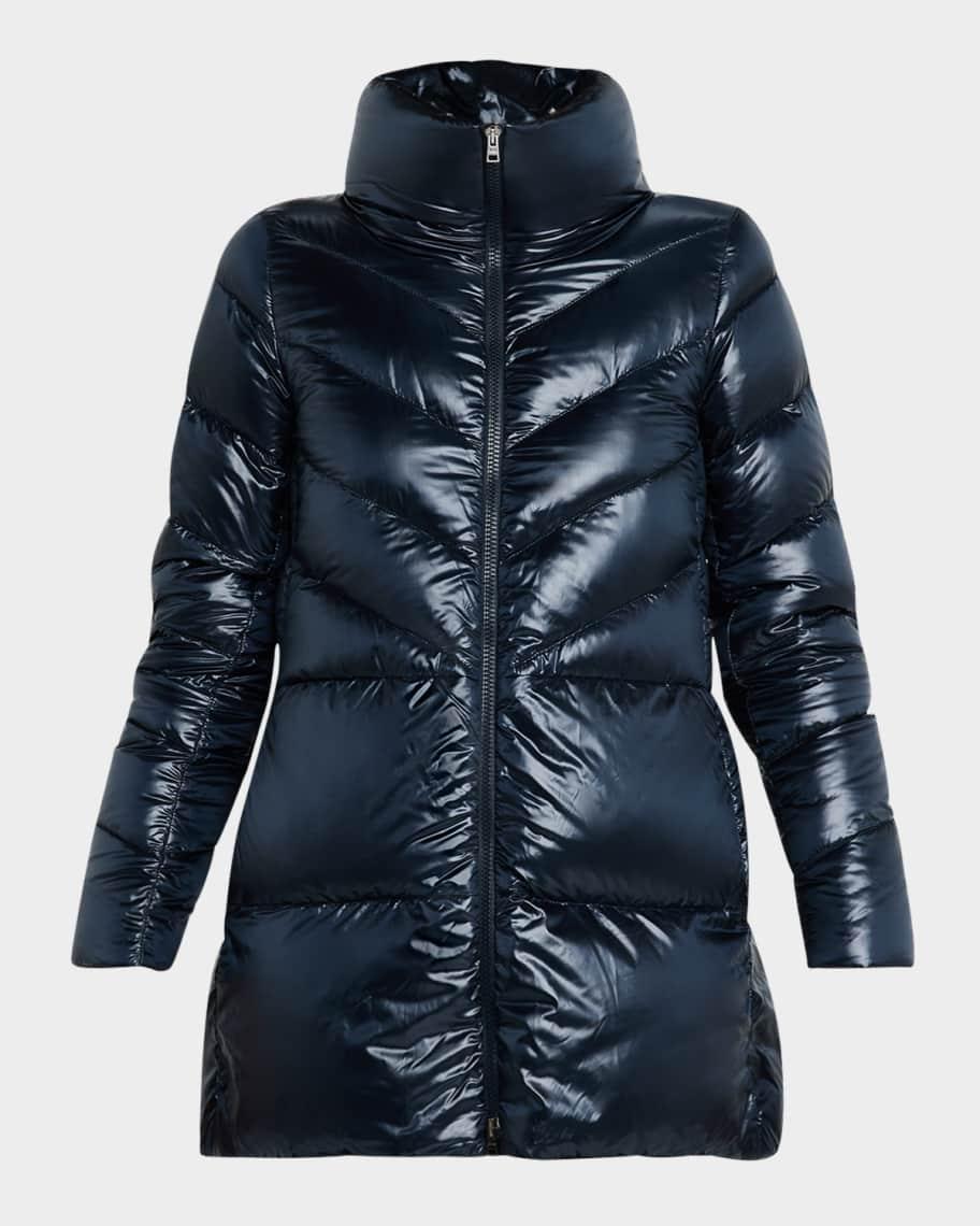 Metallic Ultra Lightweight A-Shape Puffer Jacket product image