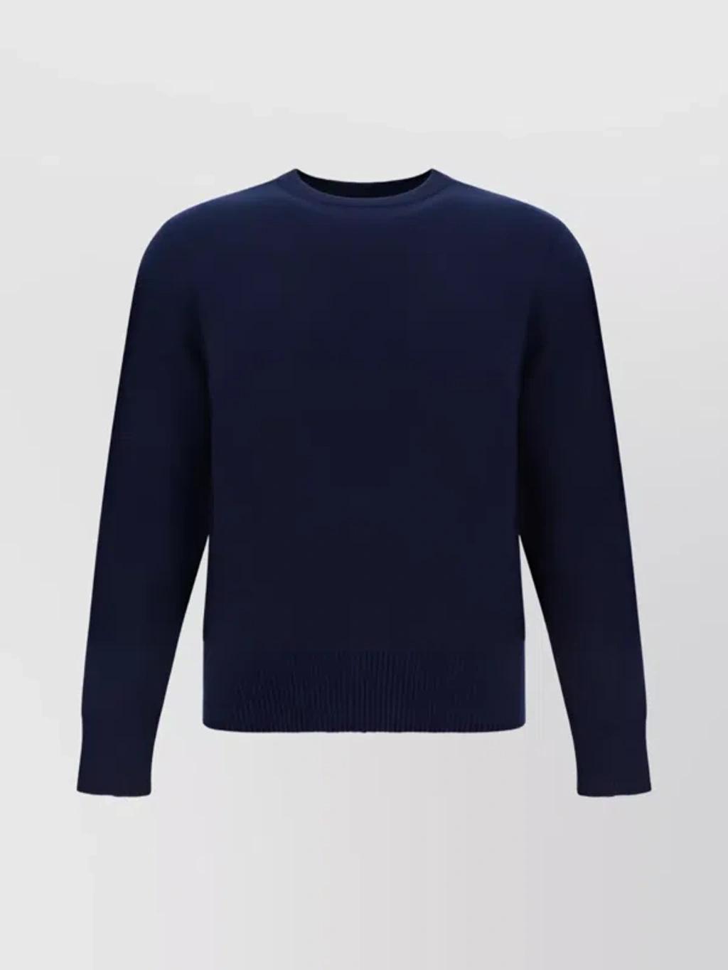 Wool Sweater Multicolored Sleeves In Blue Product Image