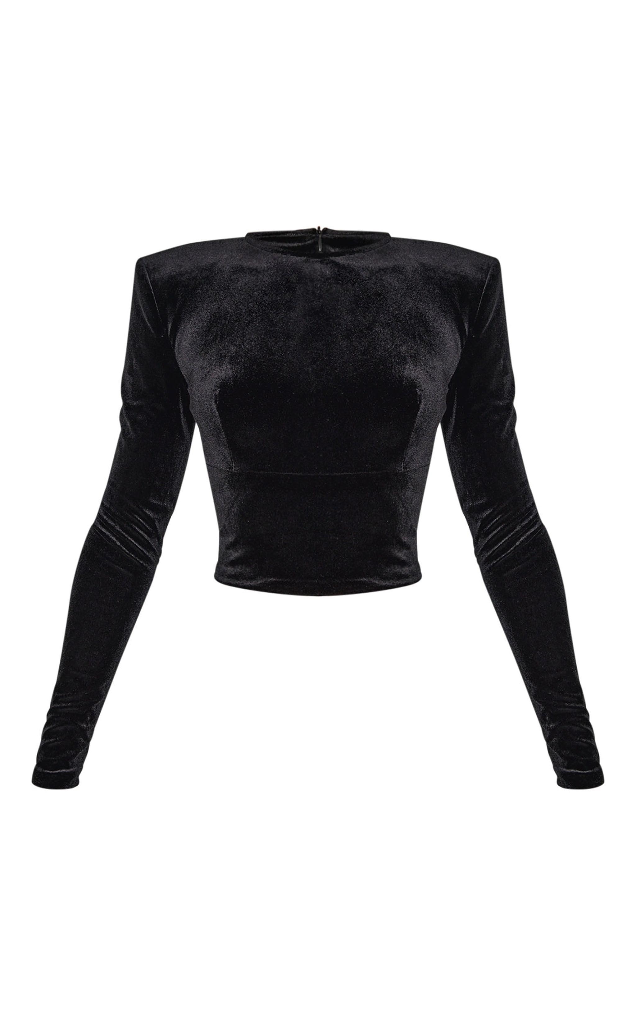 Black Velvet  Long Sleeve Long Top Product Image