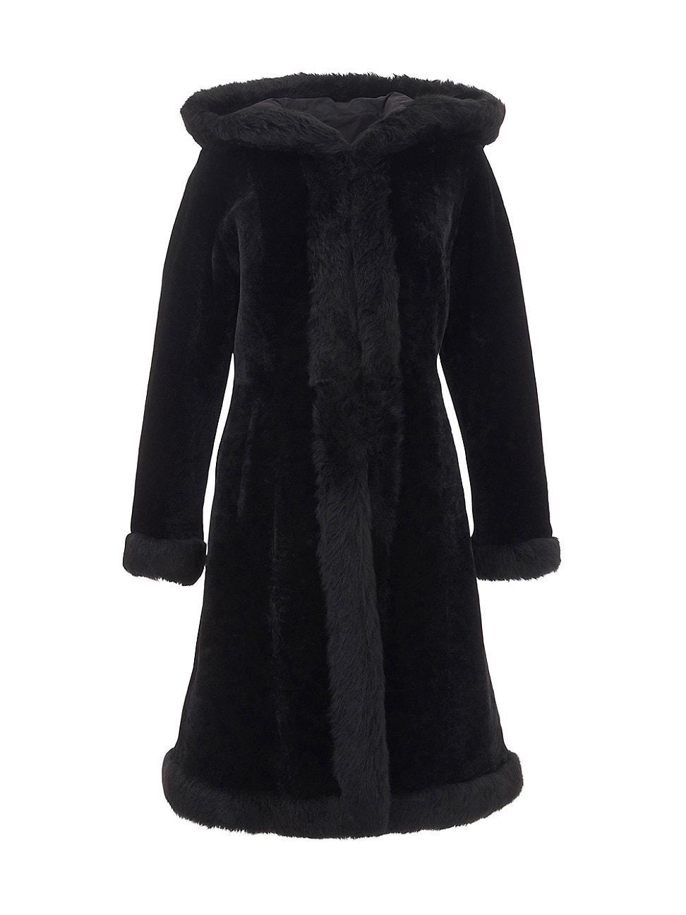 Womens Reversible Shearling Lamb Coat Product Image