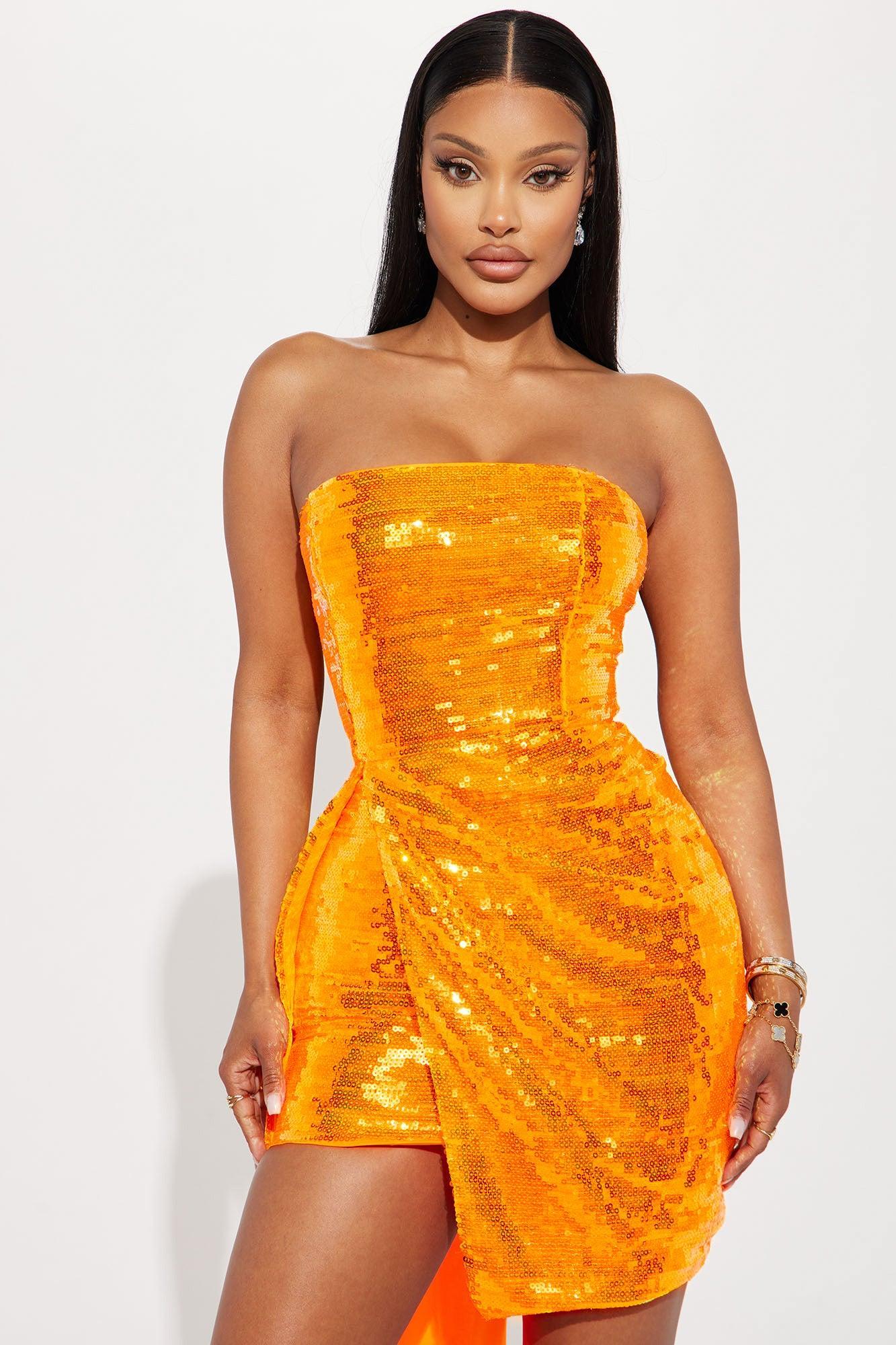 Her World Mini Dress - Orange Product Image