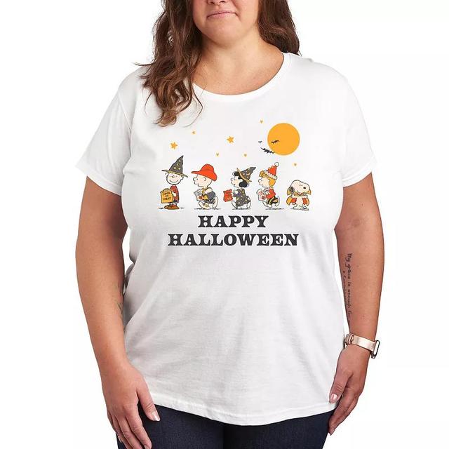 Plus Size Peanuts Retro Halloween Group Graphic Tee, Womens Product Image