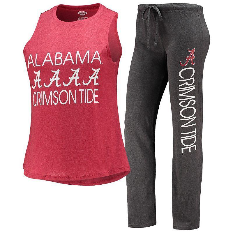 Womens Concepts Sport Charcoal/Crimson Alabama Crimson Tide Tank Top & Pants Sleep Set Product Image