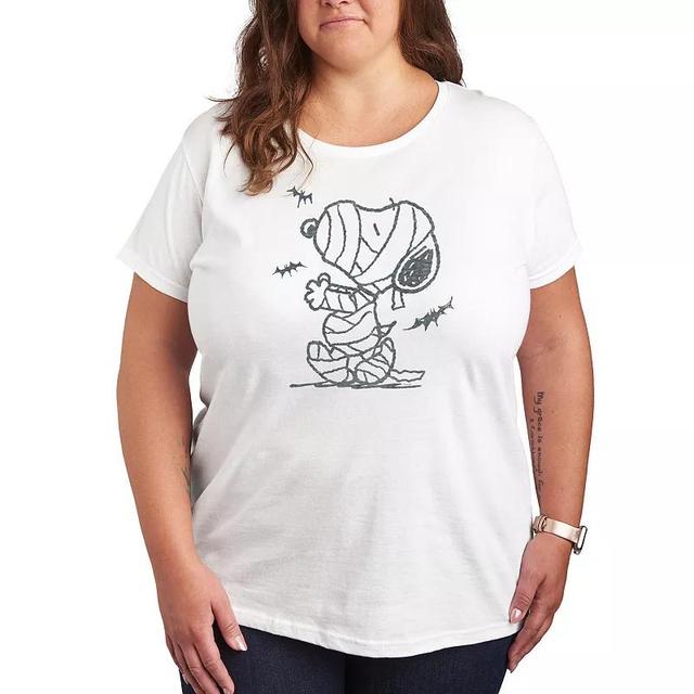 Plus Size Peanuts Snoopy Mummy And Bats Graphic Tee, Womens Product Image