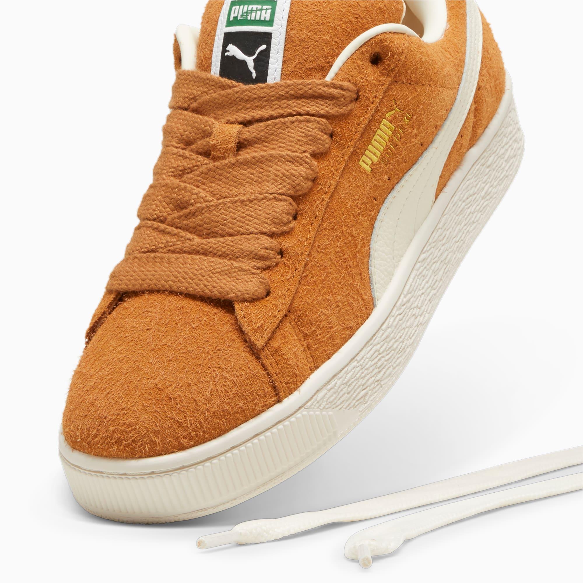 PUMA Suede XL Hairy Men's Sneakers in Caramel Latte/Frosted Ivory Product Image