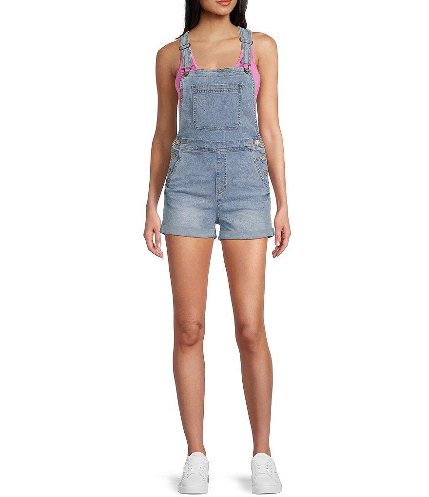 Celebrity Pink Roll Cuff Denim Shortall Product Image