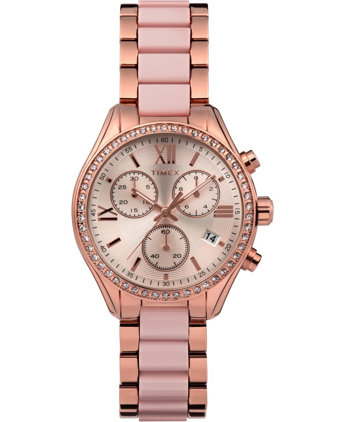 Timex Womens Quartz Analog Premium Dress Alloy Rose Gold Watch 38mm Product Image