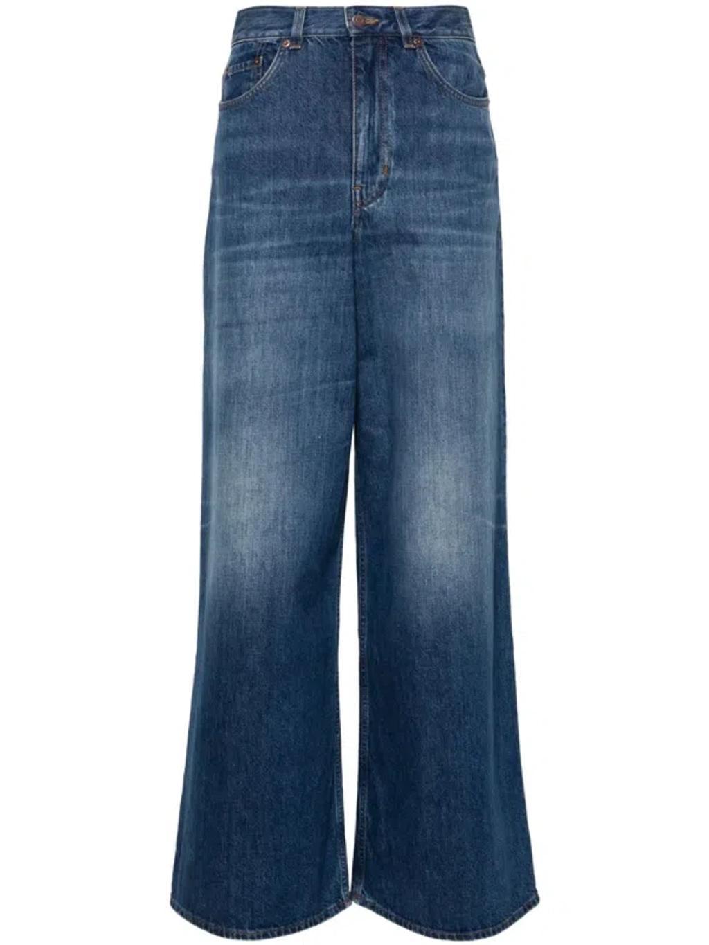 Chic Bell Denim Jean Pants For Women In Nightblue product image