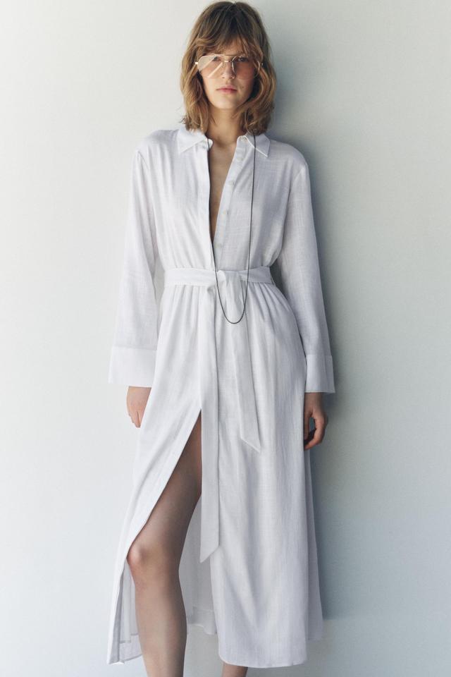 MIDI SHIRT DRESS ZW COLLECTION Product Image