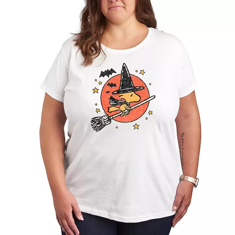 Hybrid Peanuts Womens Tee Shirts WHITE Peanuts Woodstock Witch Graphic Tee - Women & Plus Product Image