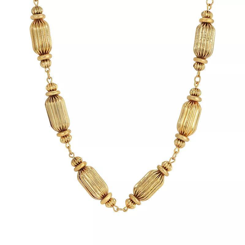 1928 Gold Tone Rondell Shaped Necklace, Womens, Yellow Product Image