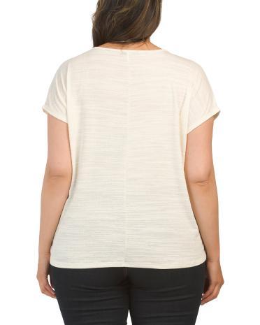 Plus Embroidered Top for Women | Polyester/Spandex/Viscose Product Image