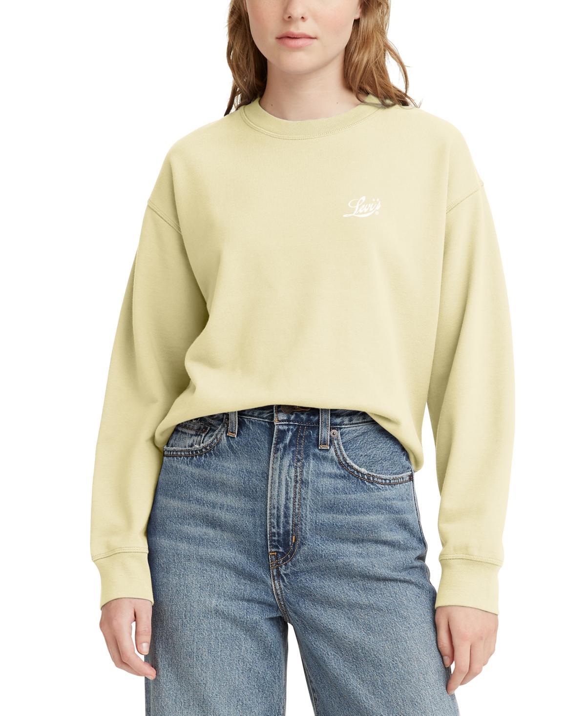 Levis Womens Comfy Logo Fleece Crewneck Sweatshirt Product Image