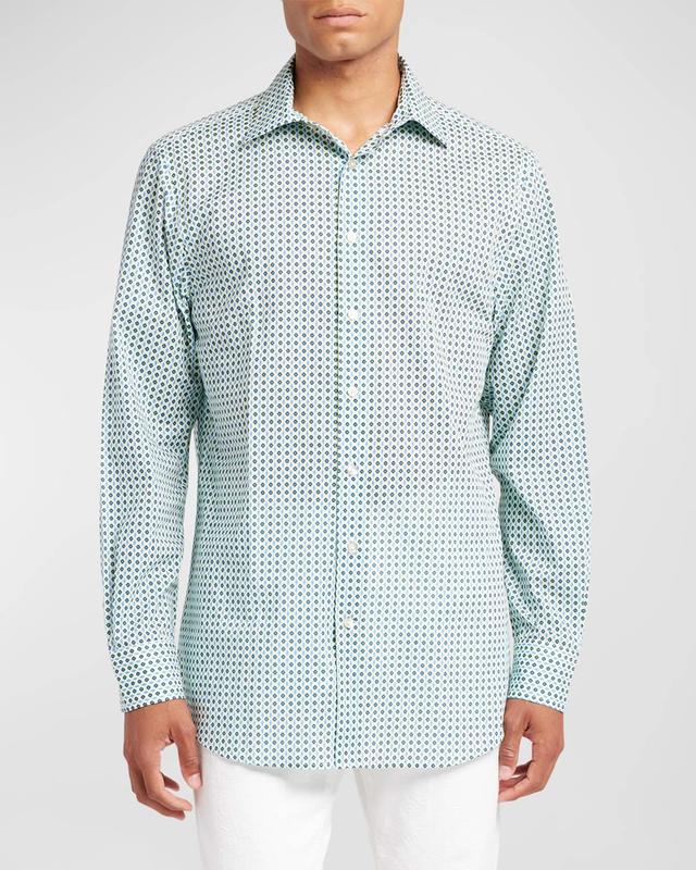 Mens Geometric Button-Down Shirt Product Image