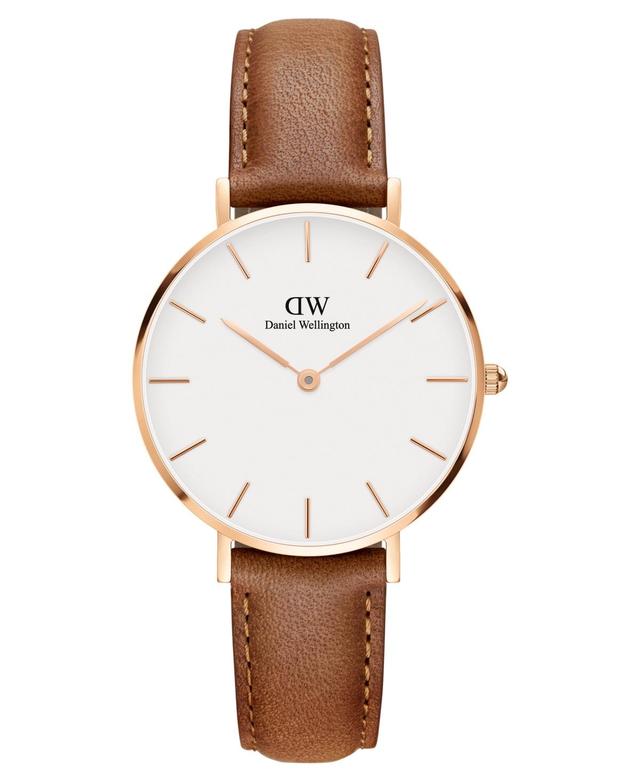 Daniel Wellington Womens Petite Durham Brown Leather Watch 32mm - Brown Product Image