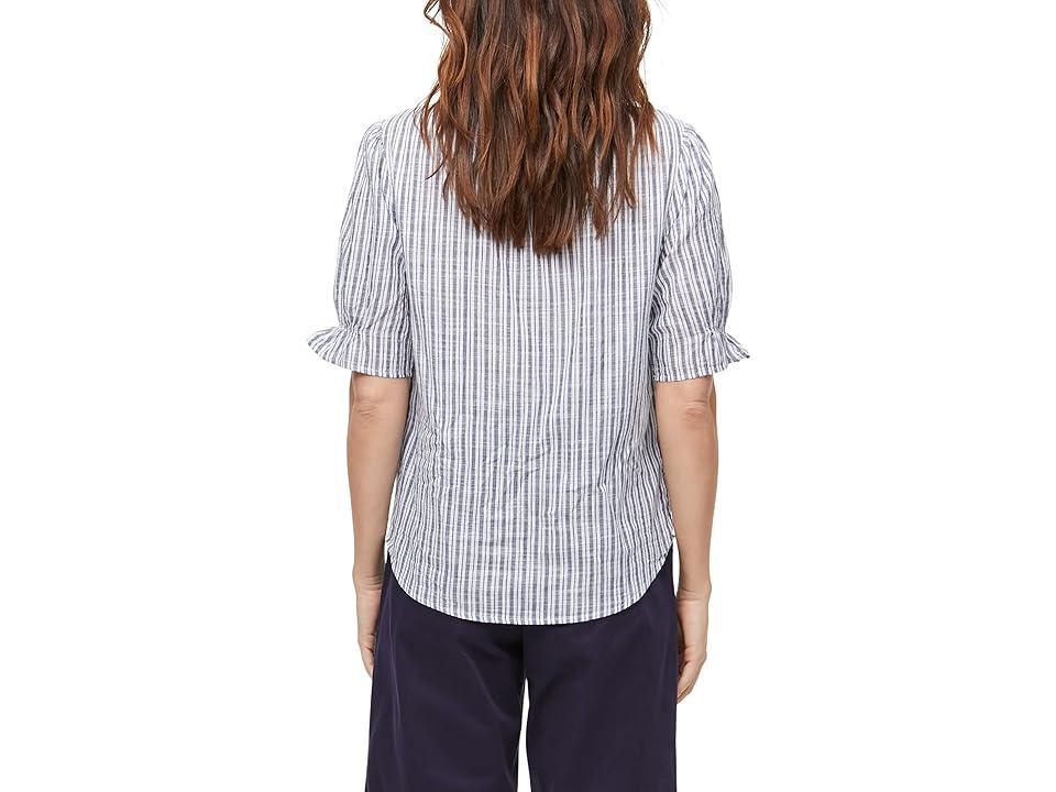 Michael Stars Alessa Button-Down Top (Admiral Stripe) Women's Clothing Product Image