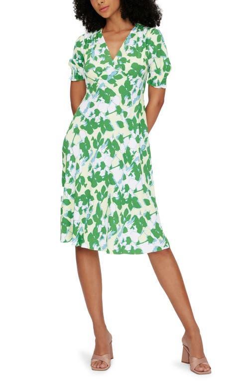 Diane von Furstenberg Jemma Floral Puff Sleeve Dress Product Image