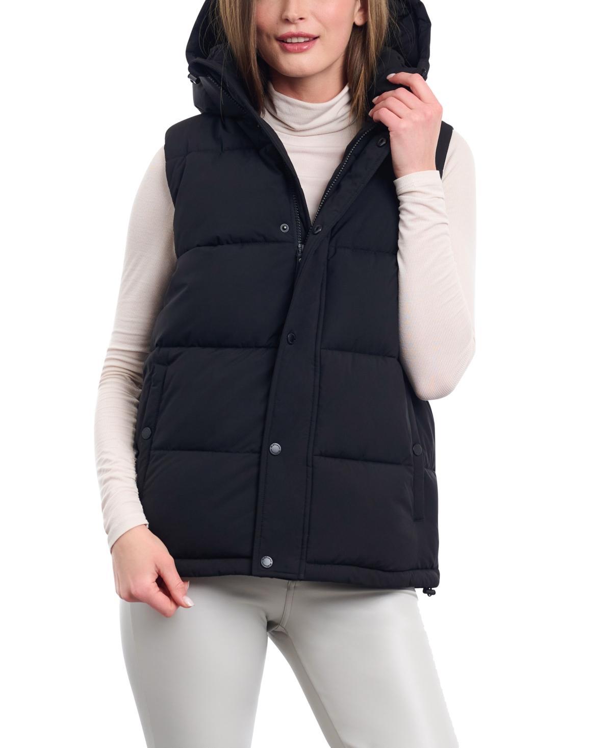 BCBGeneration Womens Hooded Stand-Collar Puffer Vest Product Image