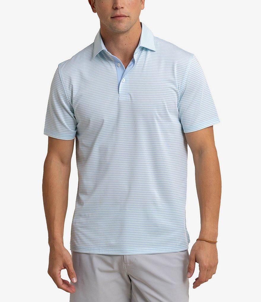 Southern Tide Driver Verdae Stripe Short Sleeve Polo Shirt Product Image