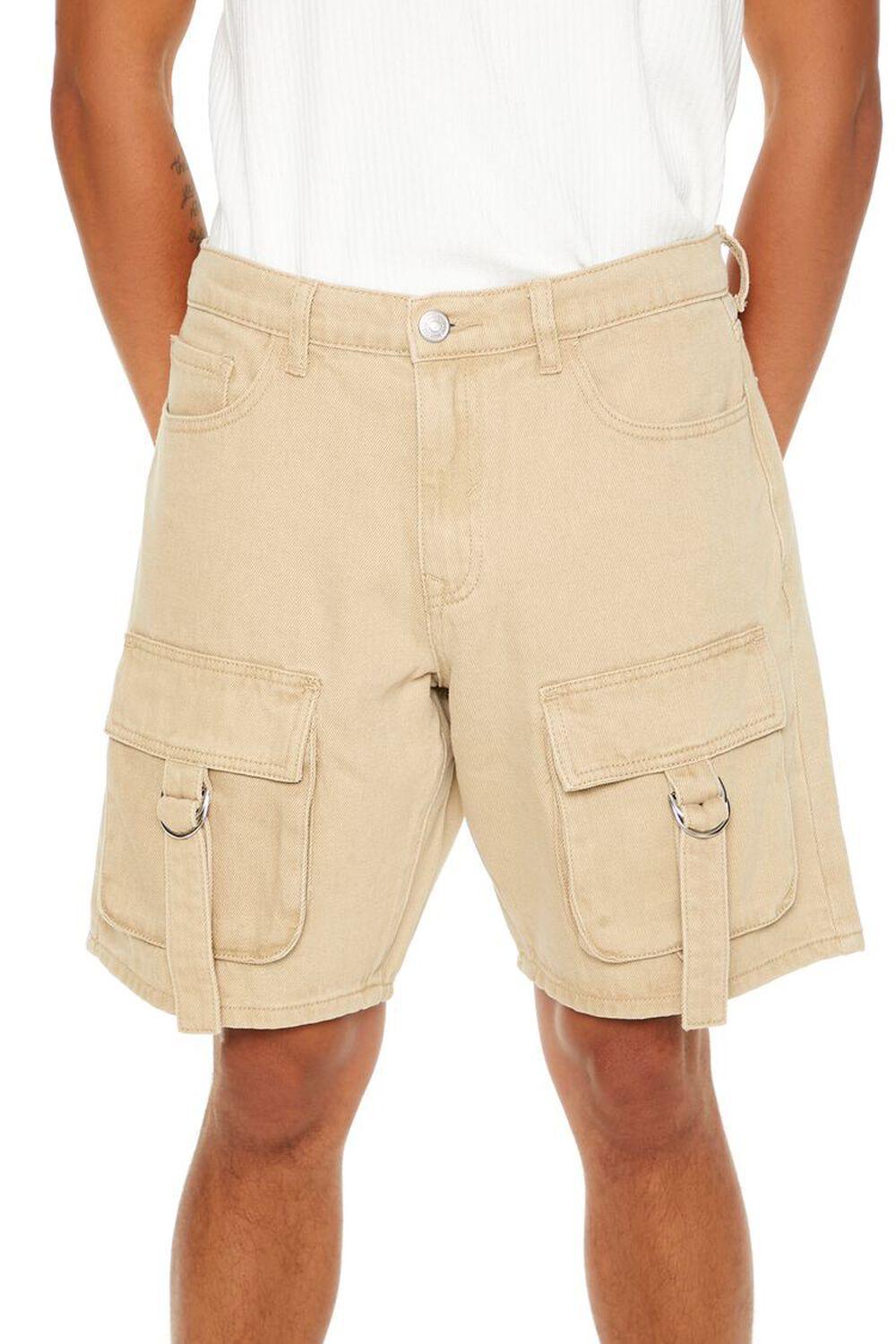 Denim D-Ring Cargo Shorts | Forever 21 Product Image