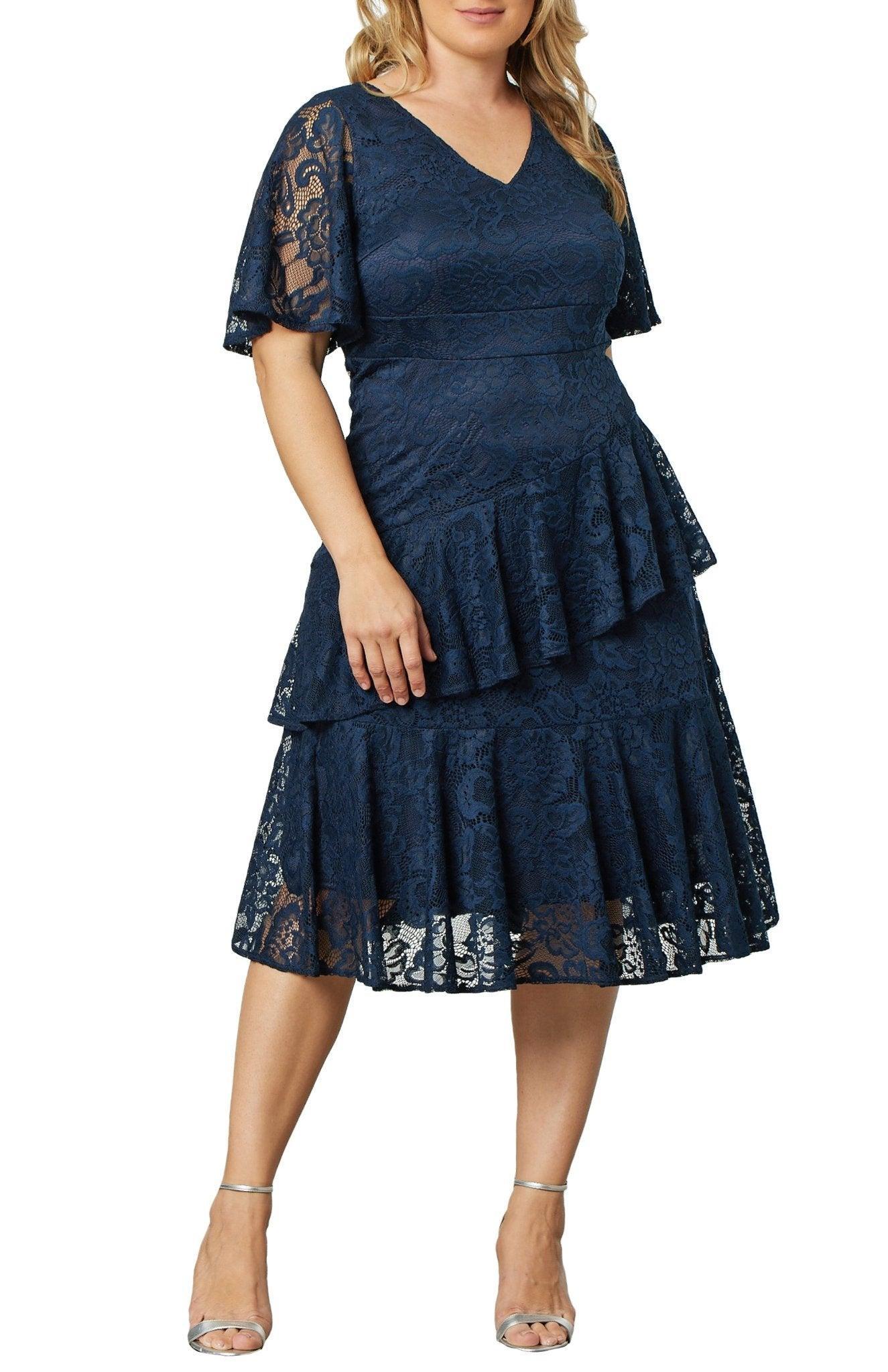 Lace Affair Cocktail Dress - Plus product image