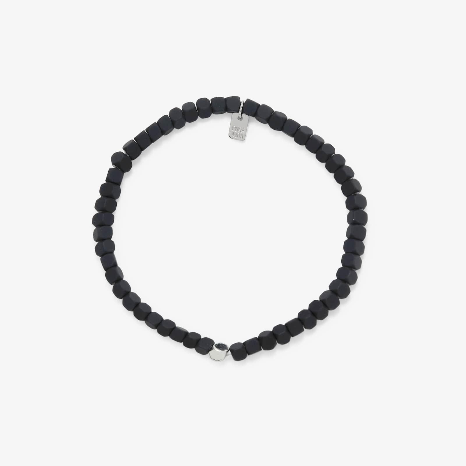 Men's Coated Hematite Stretch Bracelet Male Product Image