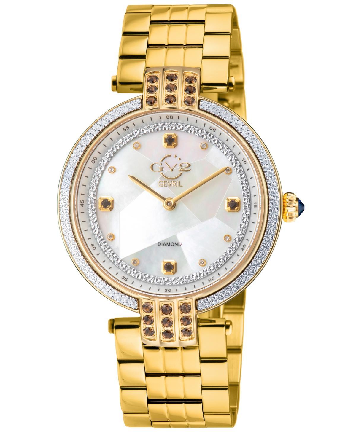 GV2 by Gevril Womens Matera Swiss Quartz Gold-Tone Stainless Steel Watch 35mm Product Image