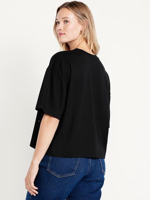 Oversized Crew-Neck Embellished T-Shirt Product Image