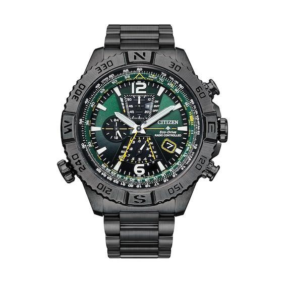 Citizen Mens Promaster Navihawk A-T Chronograph Grey Stainless Steel Bracelet Watch Product Image