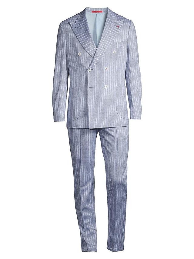 Mens Capri Pinstriped Double-Breasted Suit Product Image