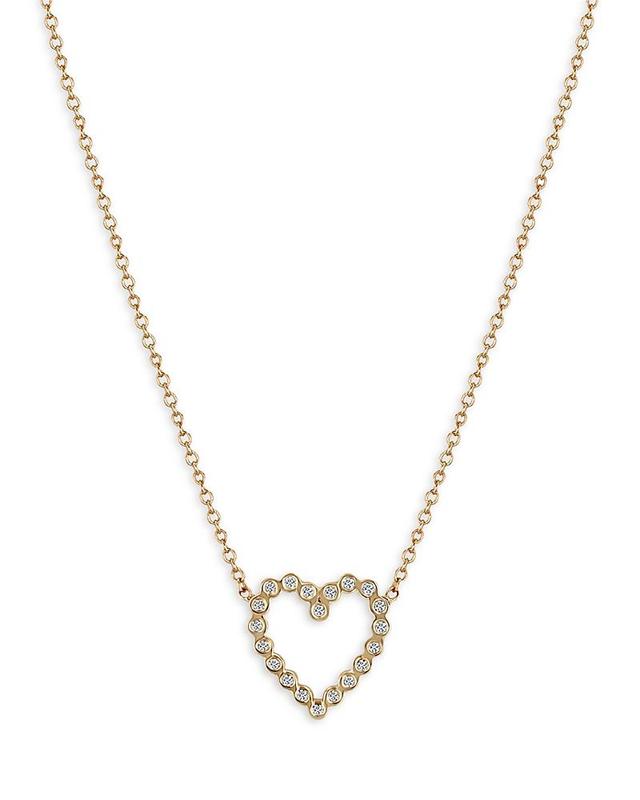 Zo Chicco 14K Gold Diamond Heart Pendant Necklace Product Image